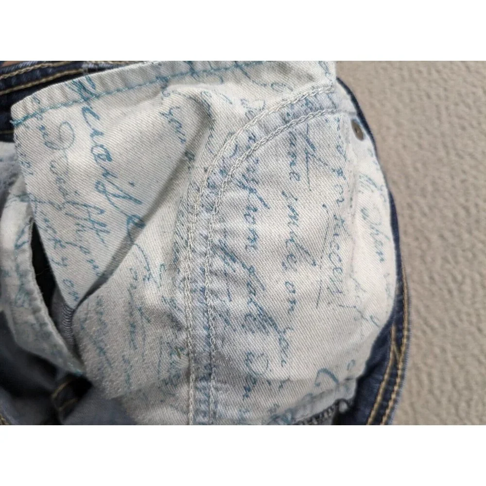 Ariat Jeans Womens 28 Turquoise Whipstitch Boot Flap Pockets Western Blue - Picture 14 of 16